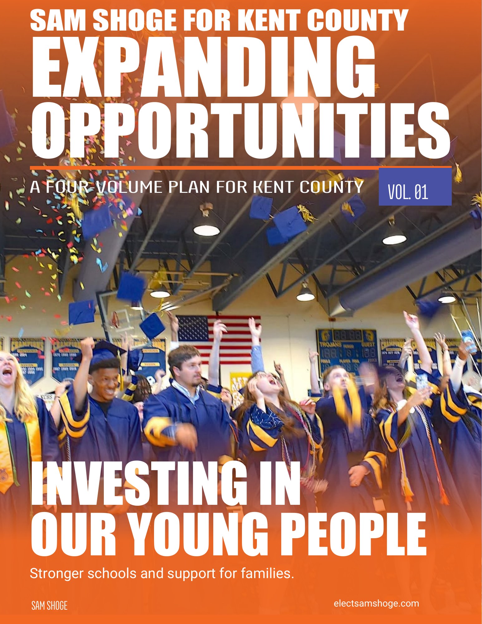 Volume One cover with Kent County graduates celebrating